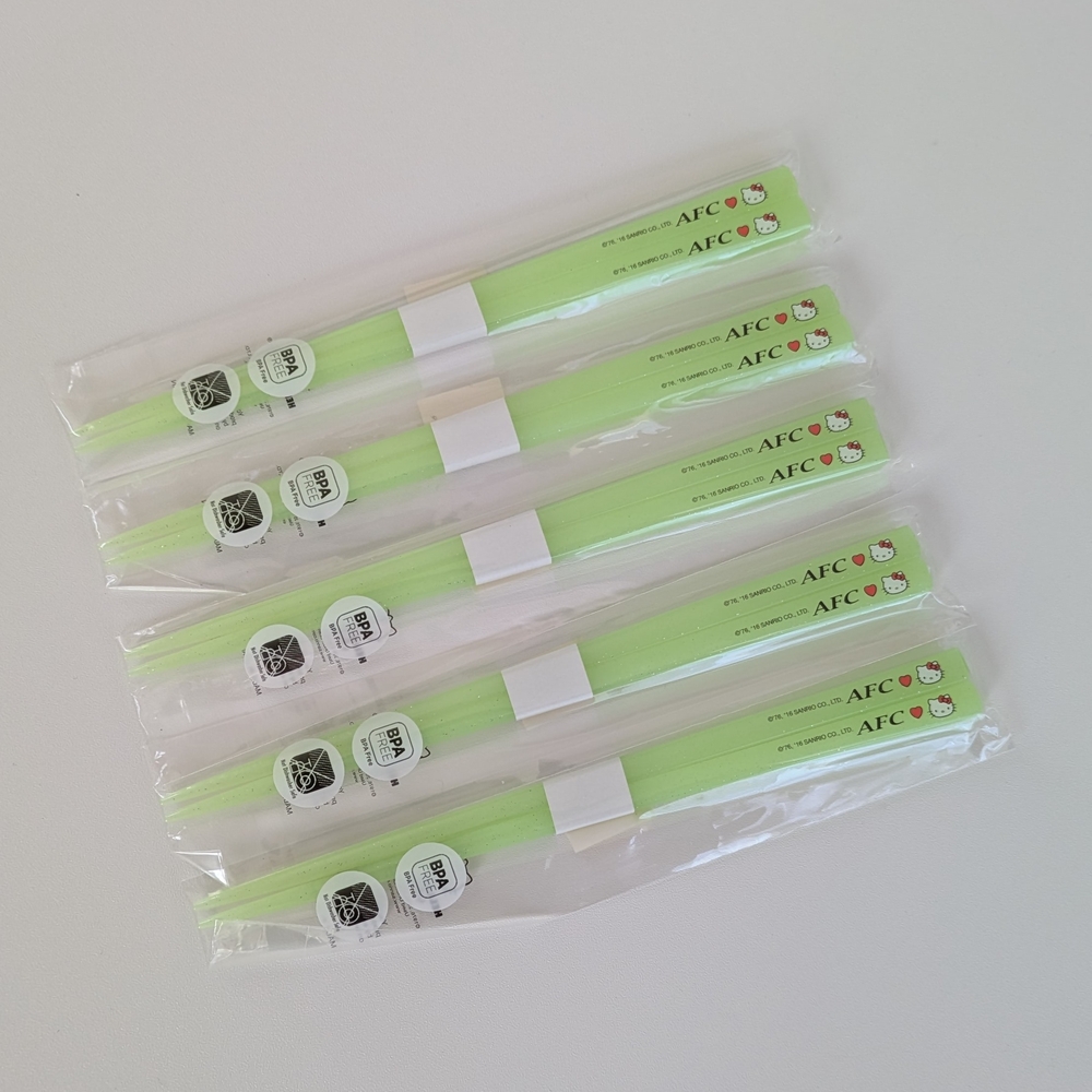 Hello Kitty Green Chopsticks - Pack of 5